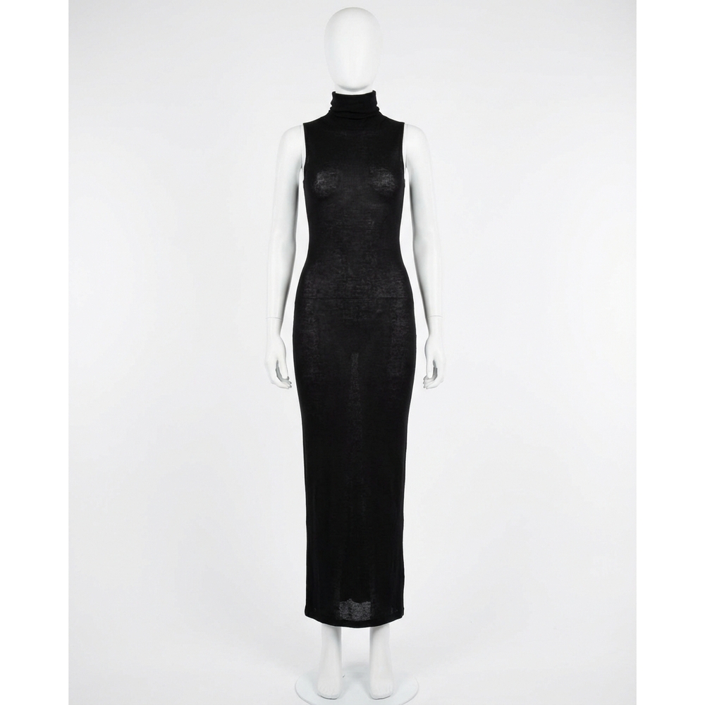 NEW RICK OWENS abito sleeveless tube dress in black
